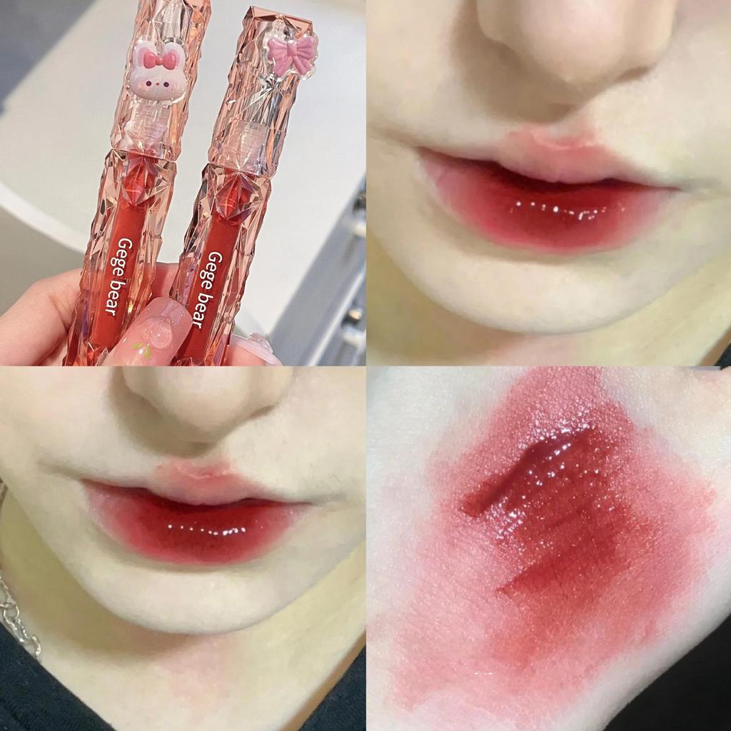 Crystal Diamond Mirror Shine Lip Gloss Long Lasting Moisturizing Water Shine Liquid Lipstick