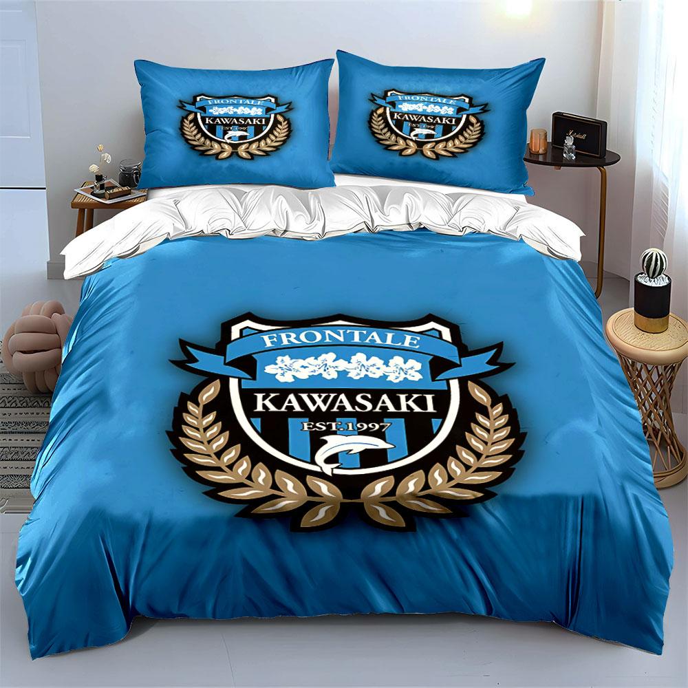 "Kawasaki Frontale Blue Bedding" Bedding Duvet Cover Set Duvet Cover Pillowcases (1 * Duvet Cover 2 * Pillowcases, without duvet insert)