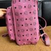 [Pre-Owned] Stark Medium Pink Coated Canvas Studded Monogram Backpack Handbag Shoulder Bag Gold Hardware - Very Good #RK45HP