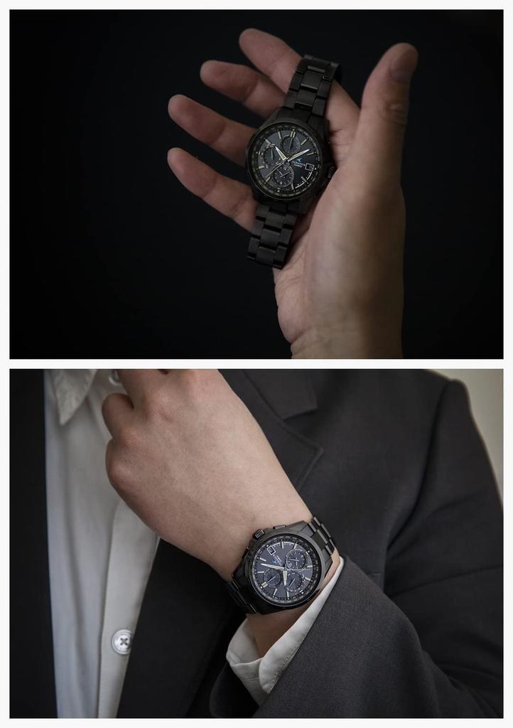 Casio Oceanus OCW-T2600JB-1AJF Men's Black Watch, Classic Line, Radio-Controlled Solar, Official Japanese Product