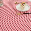 Tablecloth Around-Cotton Linen Tassel Tablecloth, Plaid Round Tablecloth, Red Striped Lattice Table Map, Wedding Cloth Cover