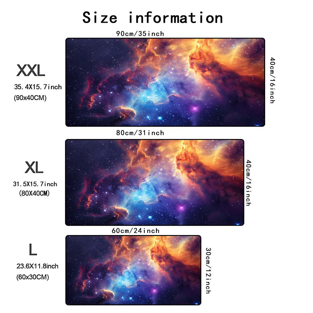 Space Galaxy Large Mouse Pad PC Gaming Rubber Anti-Slip Table Pads Mousepad Office Gamer Mousemats XXL Keyboard Desk Mat 90x40cm