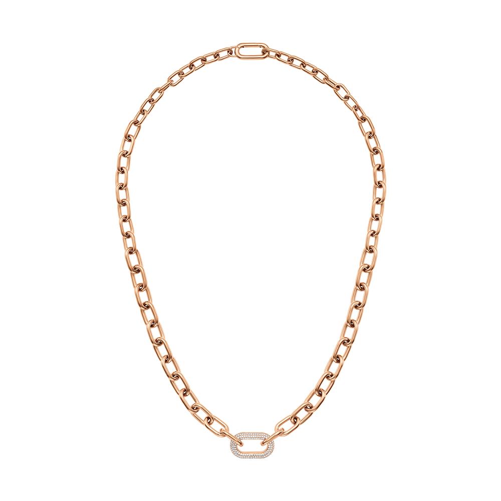 Daniel Wellington Crystal Link Necklace Carabiner Cubic Chain Necklace