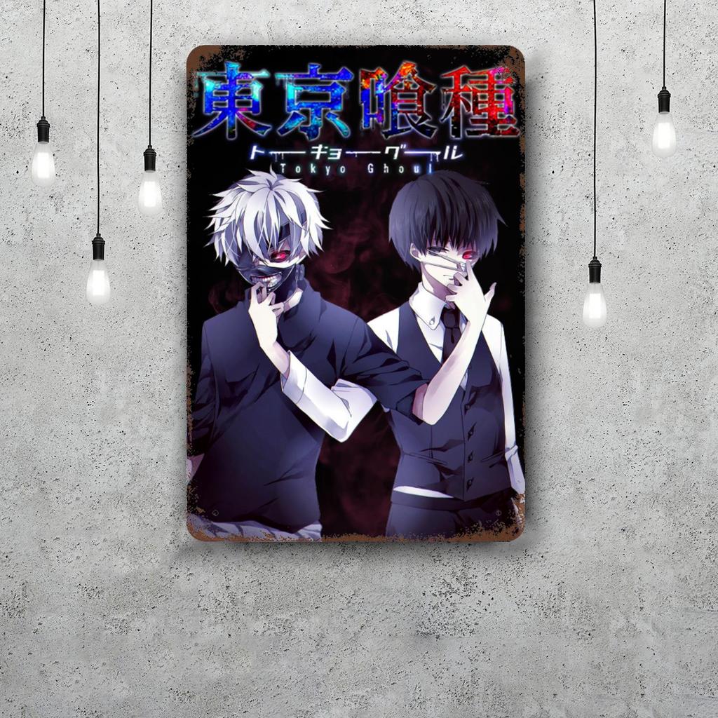 kaneki cartoon Decor Poster Vintage Tin Sign Metal Sign Decorative Plaque for Pub Bar Man Cave Club Wall Decoration