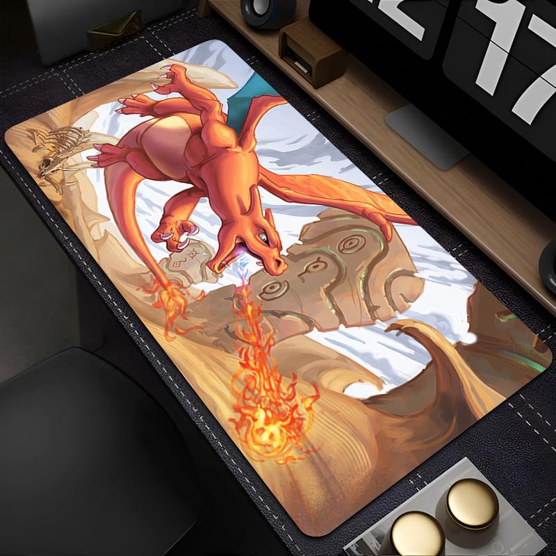 Large Mouse Pad Pokemon Charizard xcm Office Computer Desk Mat Table Keyboard Pad Laptop Carpet Accessories Gaming Mousepad