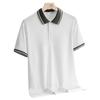 Summer T-shirt for Men's Business Polo Shirt with A Solid Color Polo Collar and Short Sleeves