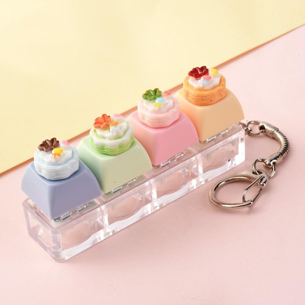 Pass The Time Keycap Fidget Keychain Mechanical Click Button Keycap Keychain Daily Use