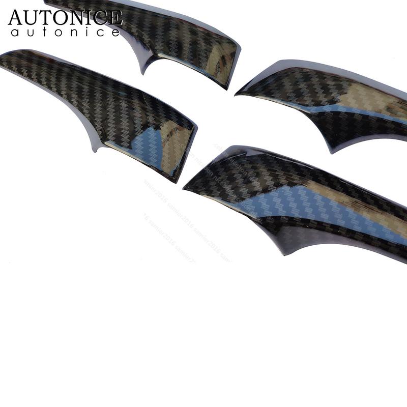 4 шт. Цвет карбонового волокна Накладка на внутреннюю ручку открывания двери Подходит для Toyota Camry 2012 2013 2014 2015 2016 2017