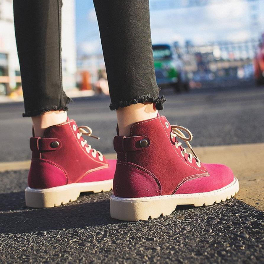 Fashion Zapatos Mujer Tacon 2024 Bota Feminina Salto Fashion Women Boots Round Head Lace-up Boots Leisure Shoes Tenis Feminino966