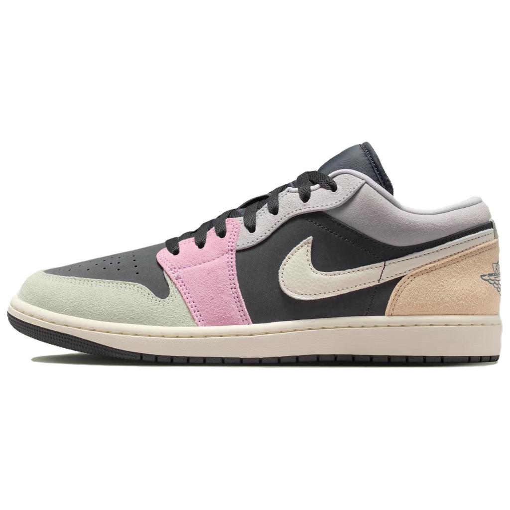 Jordan Air Jordan 1 Low Винтажные Баскетбольные Кроссовки Унисекс Розовый Черный IB7109-004