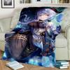 Одеяло с героями мультфильмов Game Genshin Impact Gamer, мягкое одеяло для дома, спальни, кровати, дивана, пикника, путешествия, офиса, детское одеяло