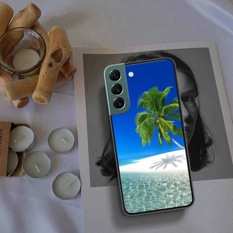 Морские Тропические Пальмы Пляж Чехол для Телефона Для Samsung A16 A26 A36 A56 Galaxy A02S A12 A52S A13 A23 A33 A53 A54 A34 A24 A14 A22 A3