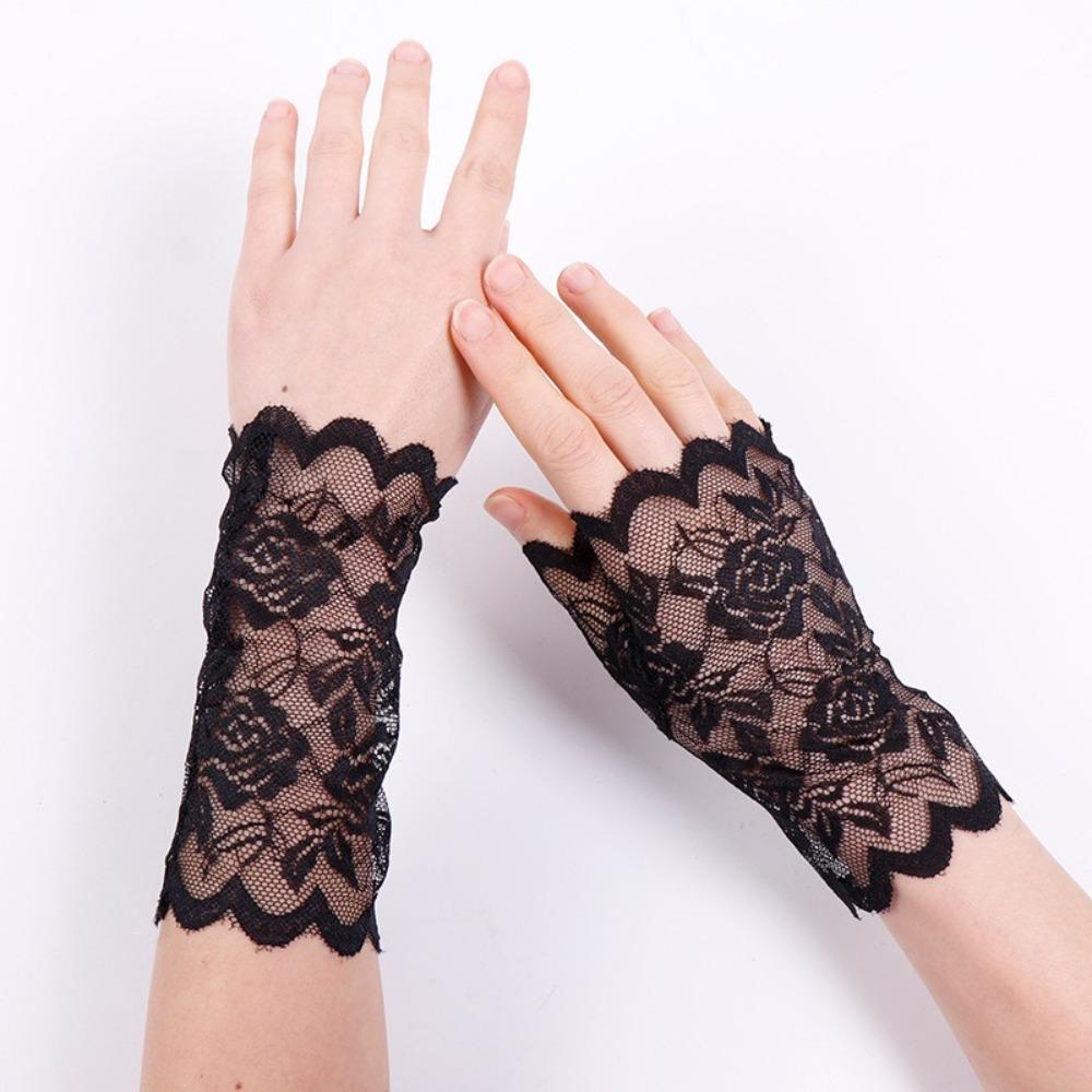 Вечернее платье Сетчатые перчатки без пальцев Свадебные перчатки для невесты Новые сетчатые варежки Подарок