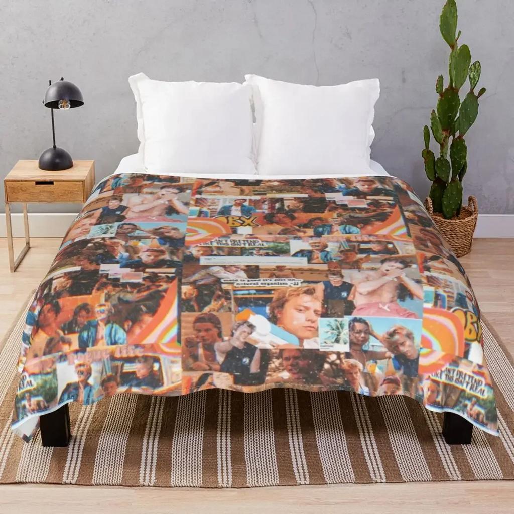 Jj Outer Banks Collage Blanket Flannel Print Fluffy Throw Thick blankets for Bed Home Cou