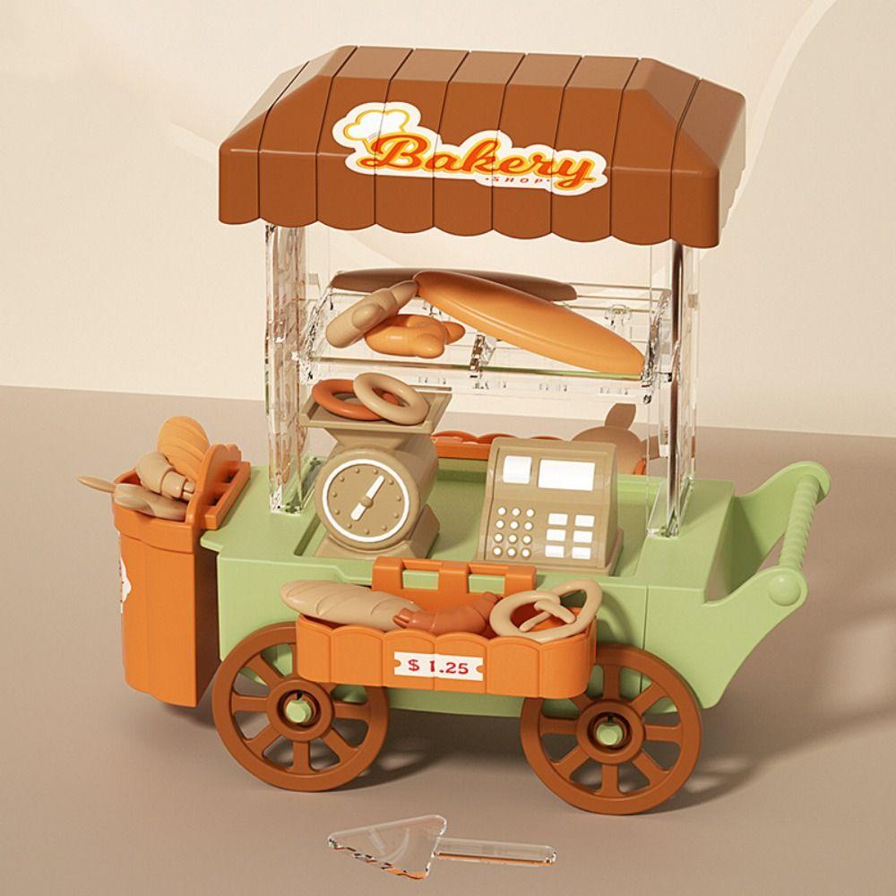Colorful Ice Cream Truck Toy Dessert Stand Children's Food Stand Truck Toy Mini Bread Truck  Kids