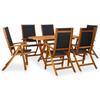 Day and Night - Day and Night Garden Dining Set 7 Pieces Solid Acacia Wood