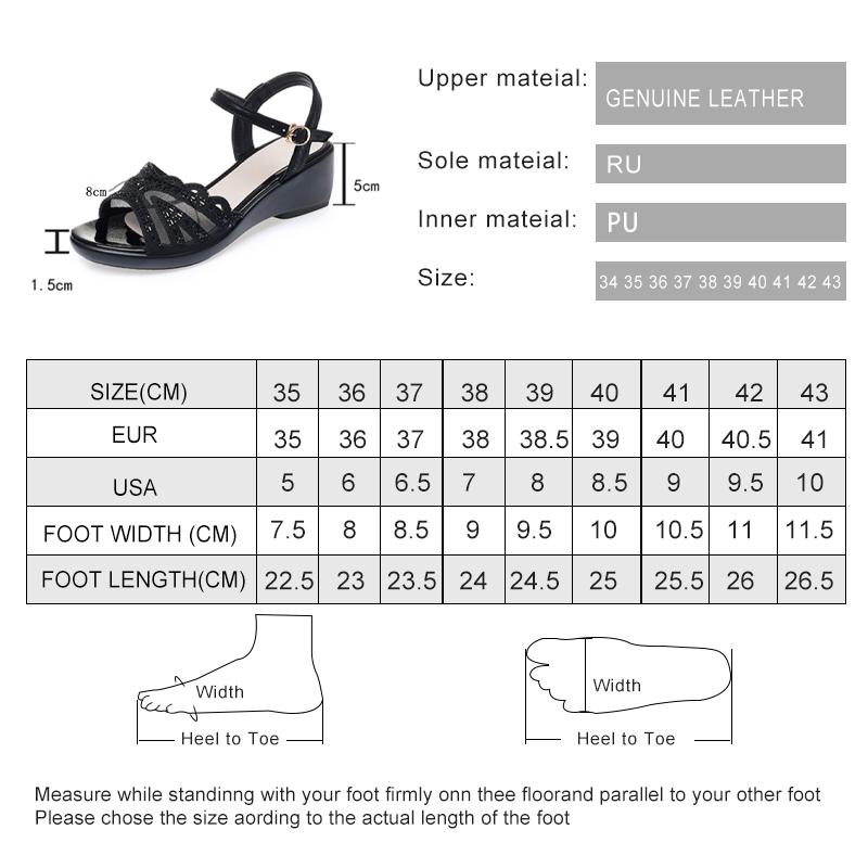 Fashion AIYUQI Women's Sandals Big Size New Summer Wedges Women's Sandals Roman Water Drill Pure Color Casual Mother Sandals Ladies