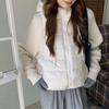 Light and thin knitted splicing cotton-padded clothes women's short hooded winter new cotton-padded clothes and cotton-padded jackets