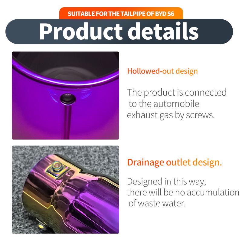 Совместимый глушитель выхлопной трубы для Honda Spirior, BYD S6, Mitsubishi ASX, Haval H6 и Prado