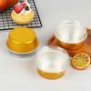 10Pcs Round Baking Cups Aluminum Foil With Lids Reusable Cupcake Cups Desserts Cake Pudding Jello Cups Kitchen Tools