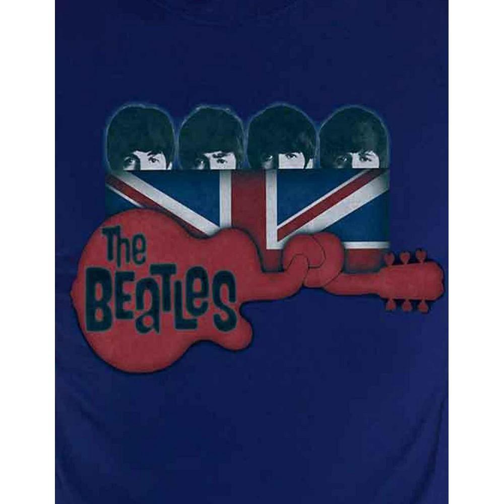 The Beatles Футболка с гитарой и флагом унисекс для взрослых