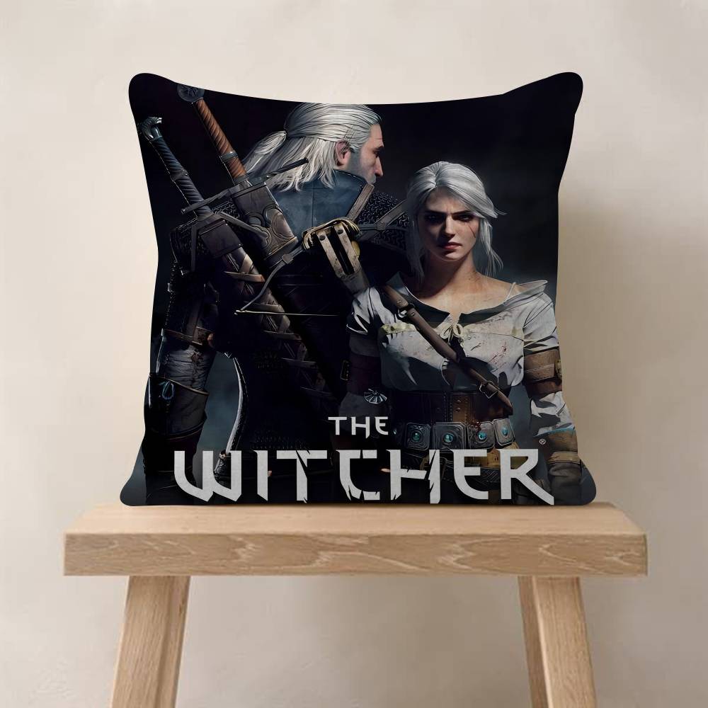 Game The WWitcher 3 Office Cushion Pillowcase Car Cushion Cover45X45CM Lumbar Pillowcase Sofa Pillowcover