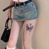 Butterfly Herbal Juice Tattoo Sticker Waterproof Female Scar Covering Real Geisha Trendy Cool Flower Arm Back Simulation Tattoo