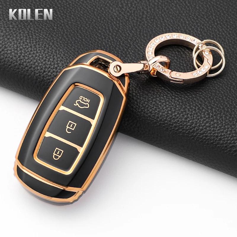 Модный ТПУ Чехол для Автомобильного Ключа Для Hyundai Elantra Grandeur Accent Solaris Sonata Palisade Kona Creta I20 I30 Ix35 Ix25 Брелок