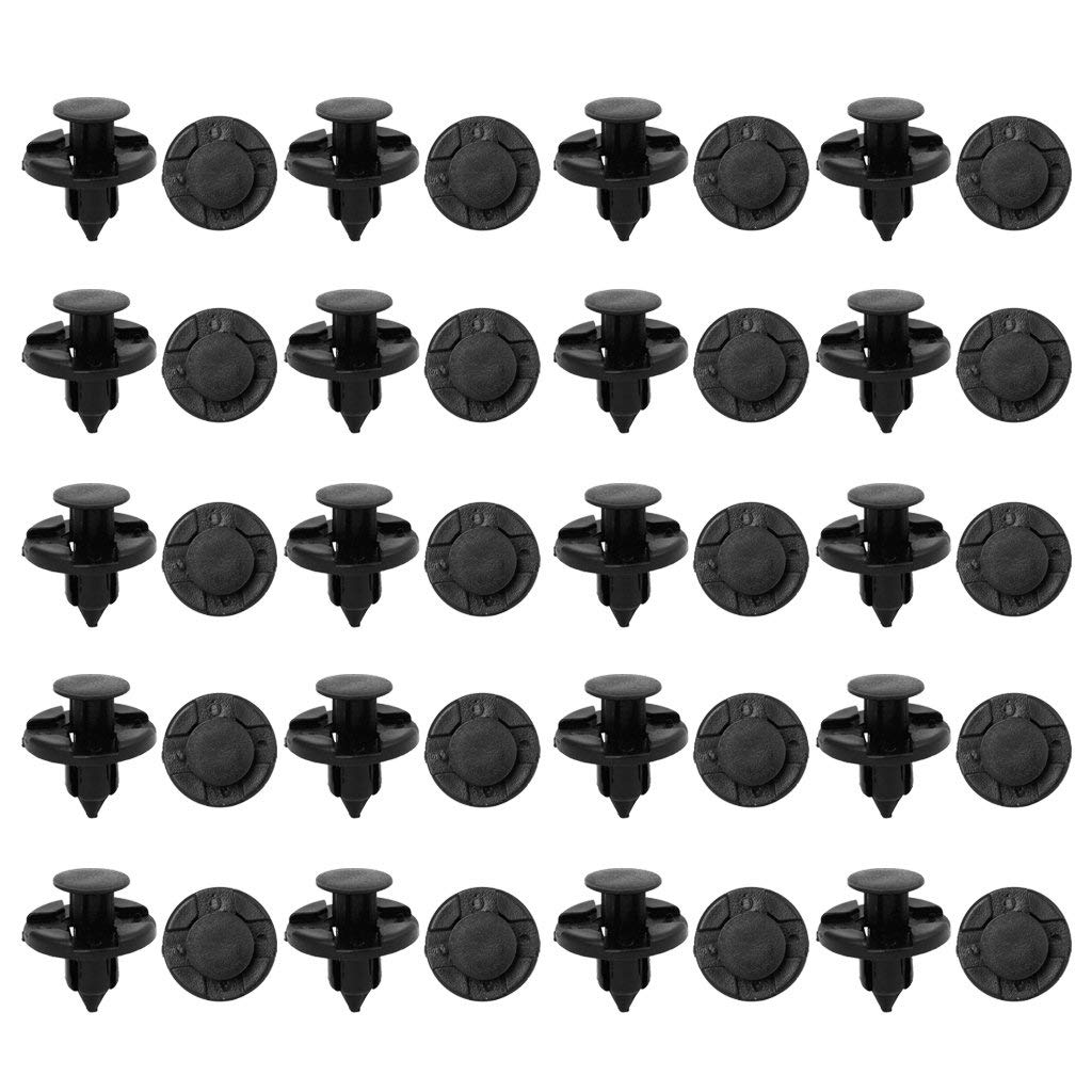SHANGHh 100pcs 8mm Fit Nissan Hole Rivet Fastener Mud Flap Bumper Fender Clip