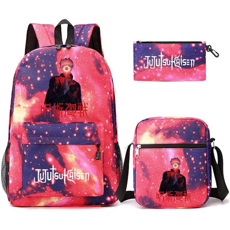 3 шт./компл. аниме рюкзак для мальчиков и девочек легкие сумки Hildren обратно в школу школьный рюкзак студент Kawaii рюкзак