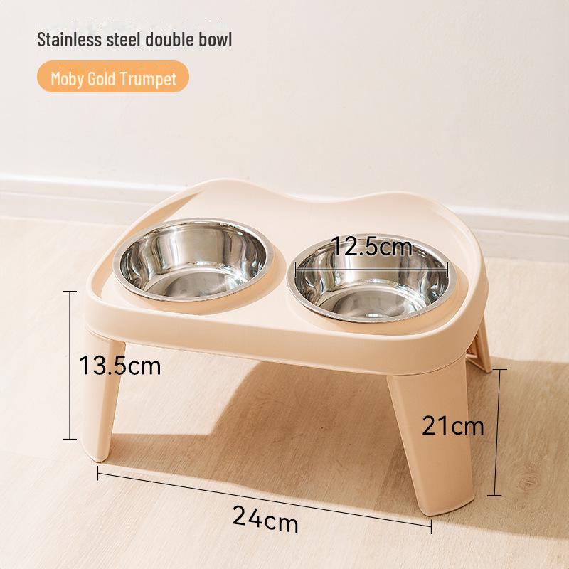 Складная приподнятая двойная миска для средних и крупных собак - классическая миска для воды и еды для золотистых ретриверов и домашних животных