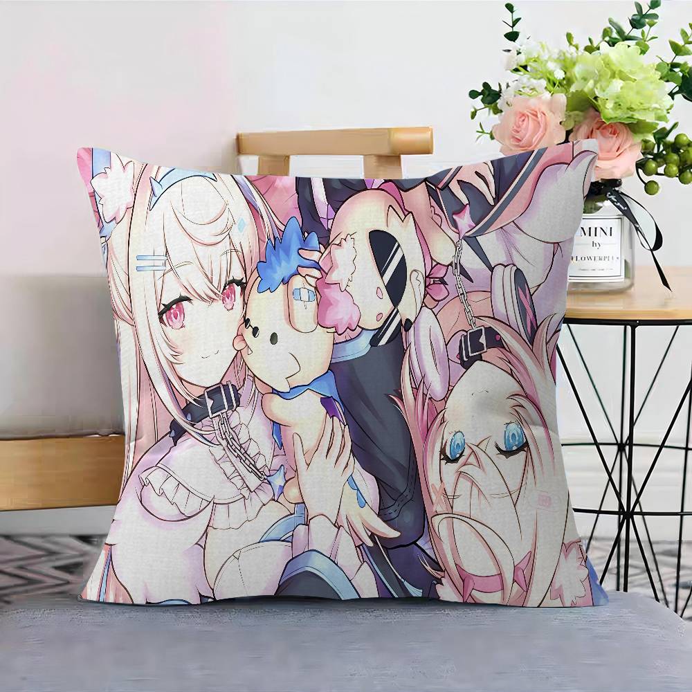 FuwaMoco Fuwawa Mococo Hololive Vtuber Подушка Чехол для подушки Наволочка Гостиная Диван Домашний Декор Индивидуальный