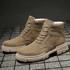 Зимние ботинки Замшевые ботинки Модные бархатные ботинки для отдыха на открытом воздухе Ботинки для пустыни Повседневная классическая обувь в британском стиле 2024 Ботильоны для мотоциклистов