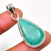 Amazonite Gemstone 925 Silver Plated Handmade Jewelry Pendant 1.70"