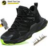 Indestructible Men's Work Boots - Steel Toe Anti-Smash Safety Shoes, Lightweight Slip Resistant & Breathable Hiking Sneakers