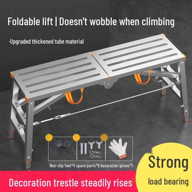 Zhan Renzhe Folding Adjustable Scaffolding Platform Ladder