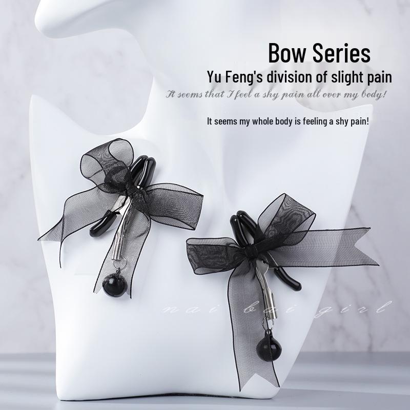 SM Bow Lace Nipple Clamps: Teasing Toys for Couples