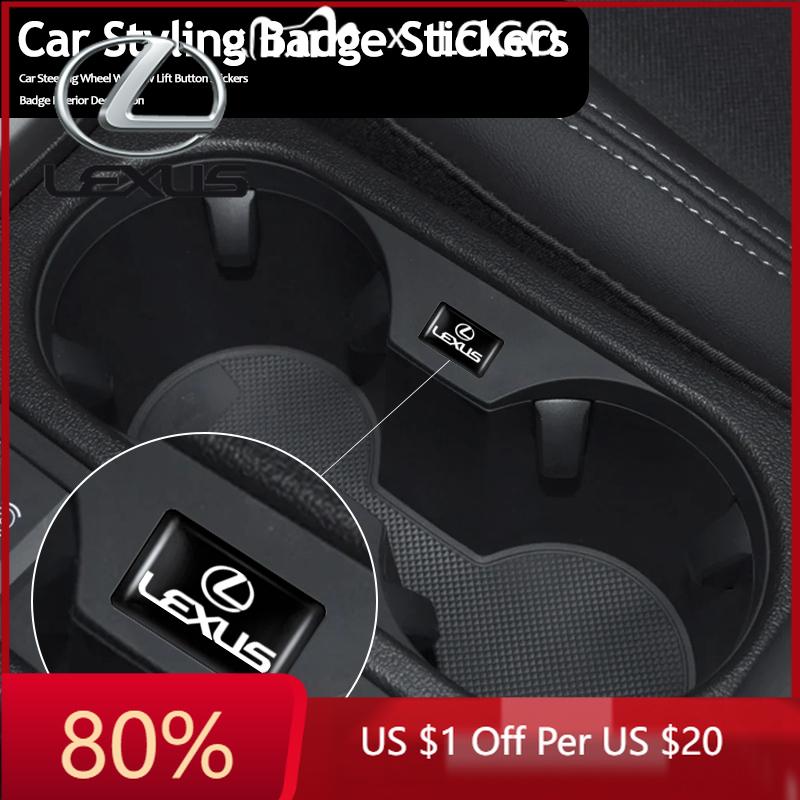 2026 Hot Interior Stickers Car Interior Stickers Window Lift Button Steering Wheel Badge Decoration For Lexus Fsport IS300h NX30
