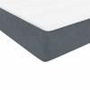Box Spring Bed with Mattress Dark Gray 80 x 220 cm Velvet