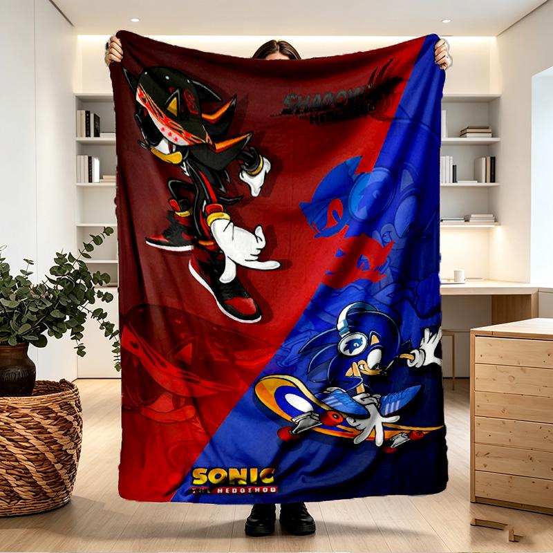 Sonic Print Blanket - Soft & Comfortable, for Bedroom, Travel, Sofa, Home Decoration - Birthday Christmas Gift for Friend