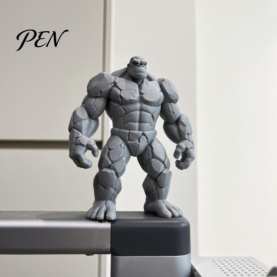 Модный домашний аксессуар, статуэтка гориллы из камня, 3D-печать, фигурка мускулистого человека из камня с тяжелым основанием, украшение высокой твердости, креативное украшение для стола, офиса