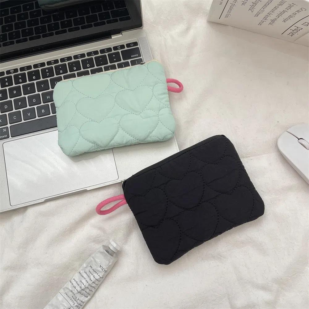 Candy Color Mini Clutch Bags Quilted Female Handbags Portable Storage Bag