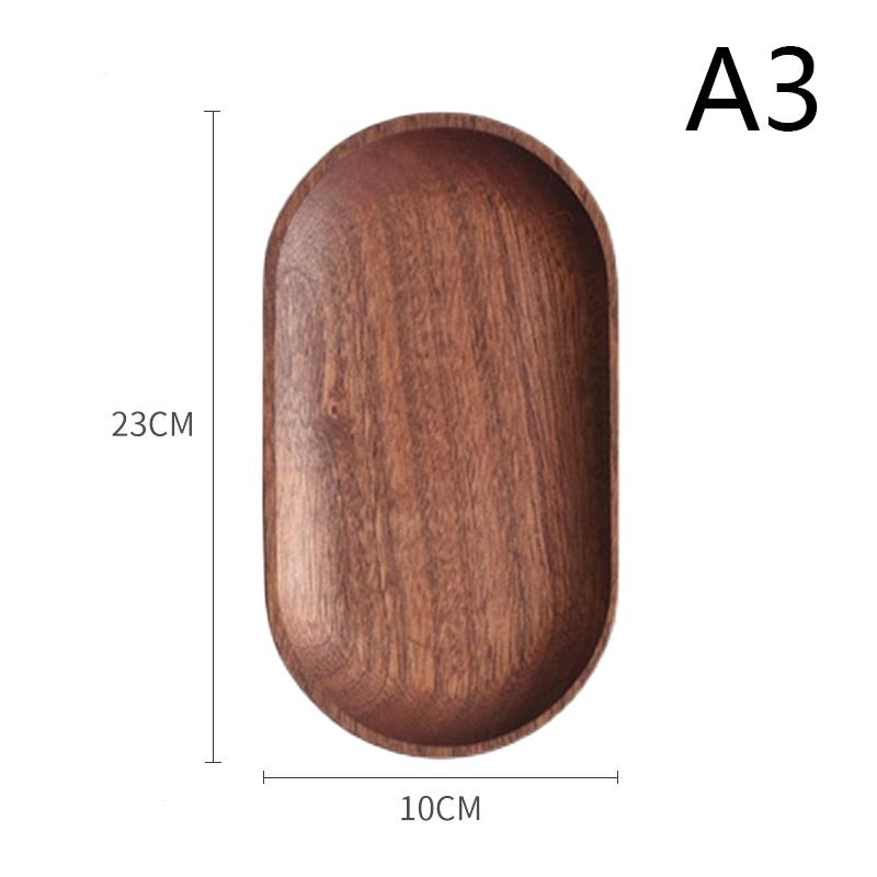 Wooden Tray Ins Style Small Wooden Tray Rectangular Dinner Plate Cake Bread Coffee Tea Set Solid Wood Plate Tray