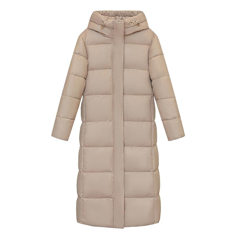 Medium and Long Loose Cotton Clothes Winter Fashion Hooded Thickened Cotton Clothes Over The Knee Jacket