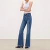 Женские джинсы с микро-клешем из высококачественного лиоцелла Tencel, стиль Весна 2026, свободные стройнящие брюки в пол