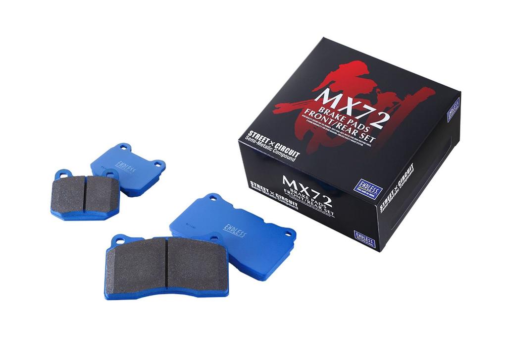 ENDLESS MX72 Brake Pads for Mitsubishi Lancer CZ4A and vehicles equipped with factory Brembo MX72357452 (Full Set) (Evolution 10, GSR, calipers)