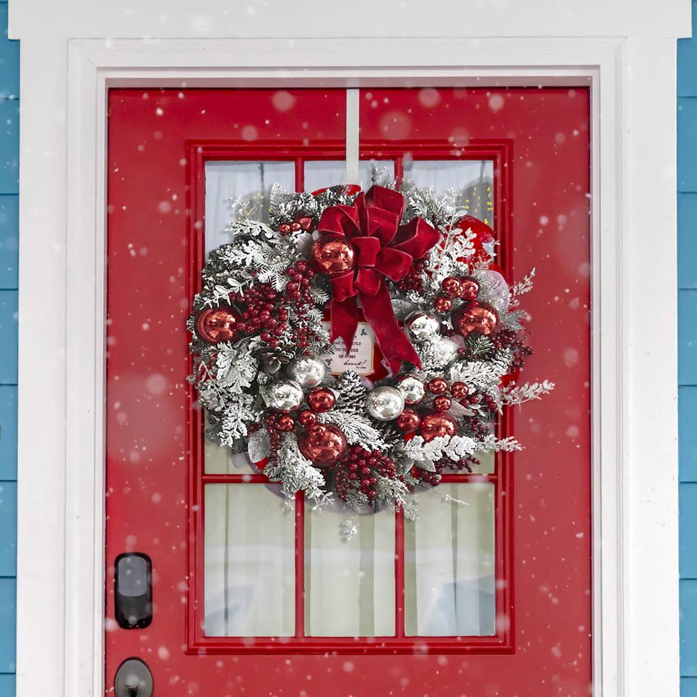 40 см Рождественский венок Рождественские украшения на дверь Веселого рождественского декора для дома 2021 С Новым годом
