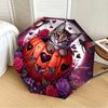 1pc Halloween Pumpkin Cat Automatic Open/Close Umbrella, Folding Compact Umbrella with Lightweight Design for Women/Men yy251011087