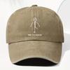 Unisex Adjustable Vintage Washed Baseball Cap with Well IM Stuck Slogan And Doodle Pattern  Lightweight Breathable Trucker