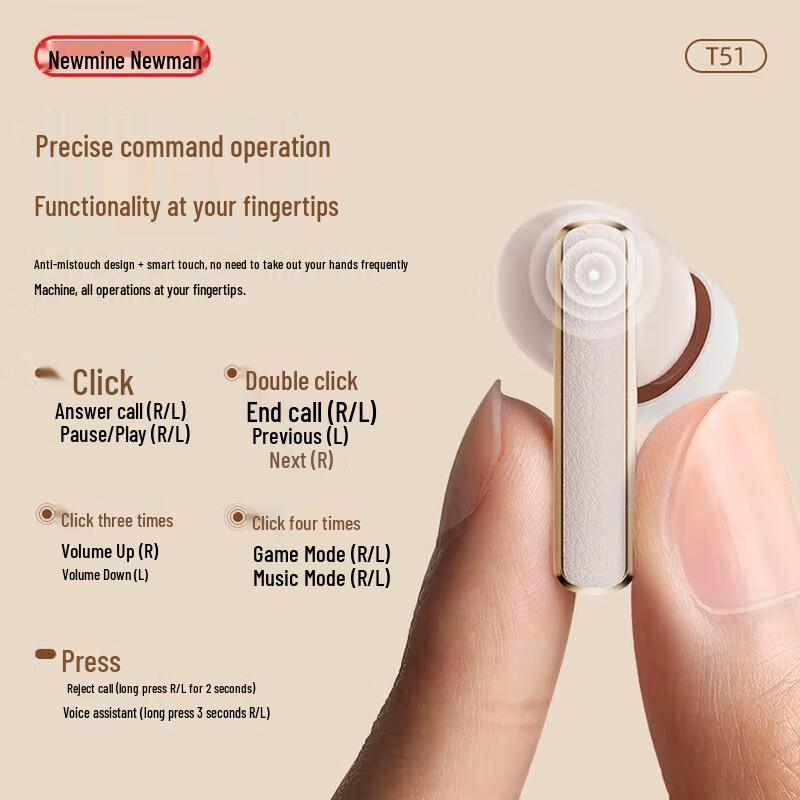 Newman T51 In-Ear Wireless Bluetooth Headphones